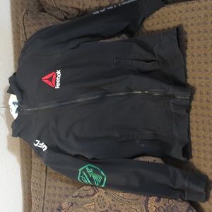 Reebok Large Black Yair Rodriguez Walkout Zip Hoodie